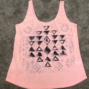 Pink tank top, slightly see through, worn once